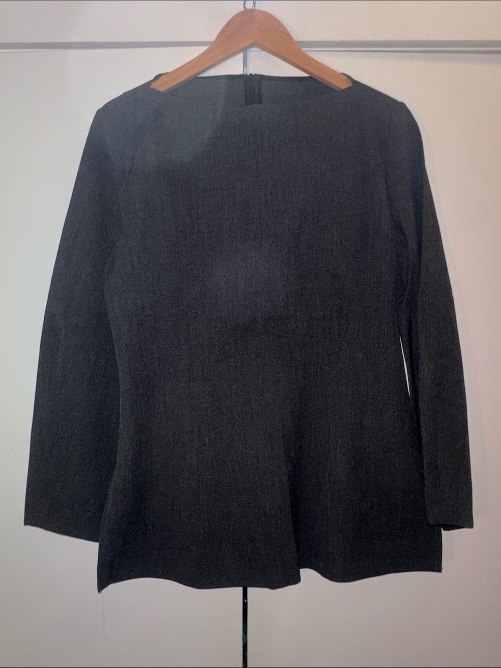 Classic Wool Grey Women's Long Sleeve Top